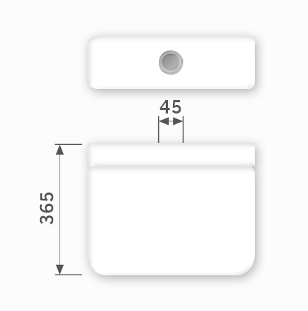 Linha Izy - 45 x 365 mm (Acionamento Superior)